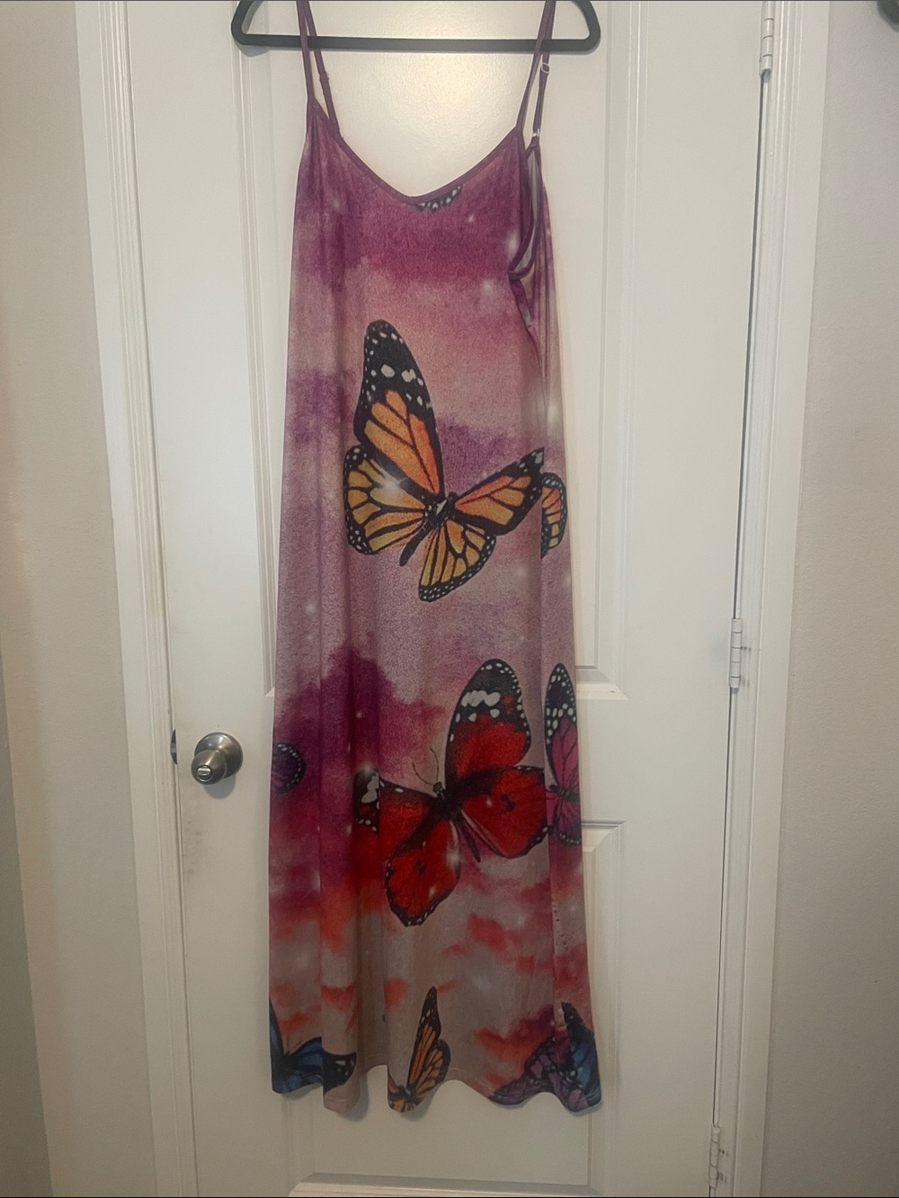 Womens Pink Butterfly Print Slipping Skirt
